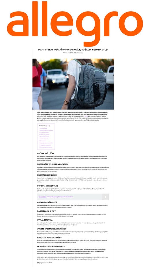 Alegro publikovalo článek na Trendymagazin.cz